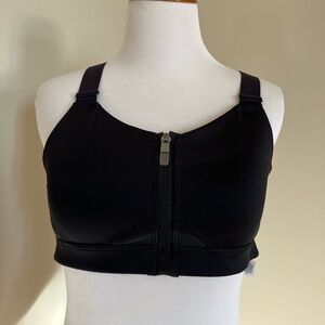 Nike Women's Black Zip Front Sports Bra Size XS